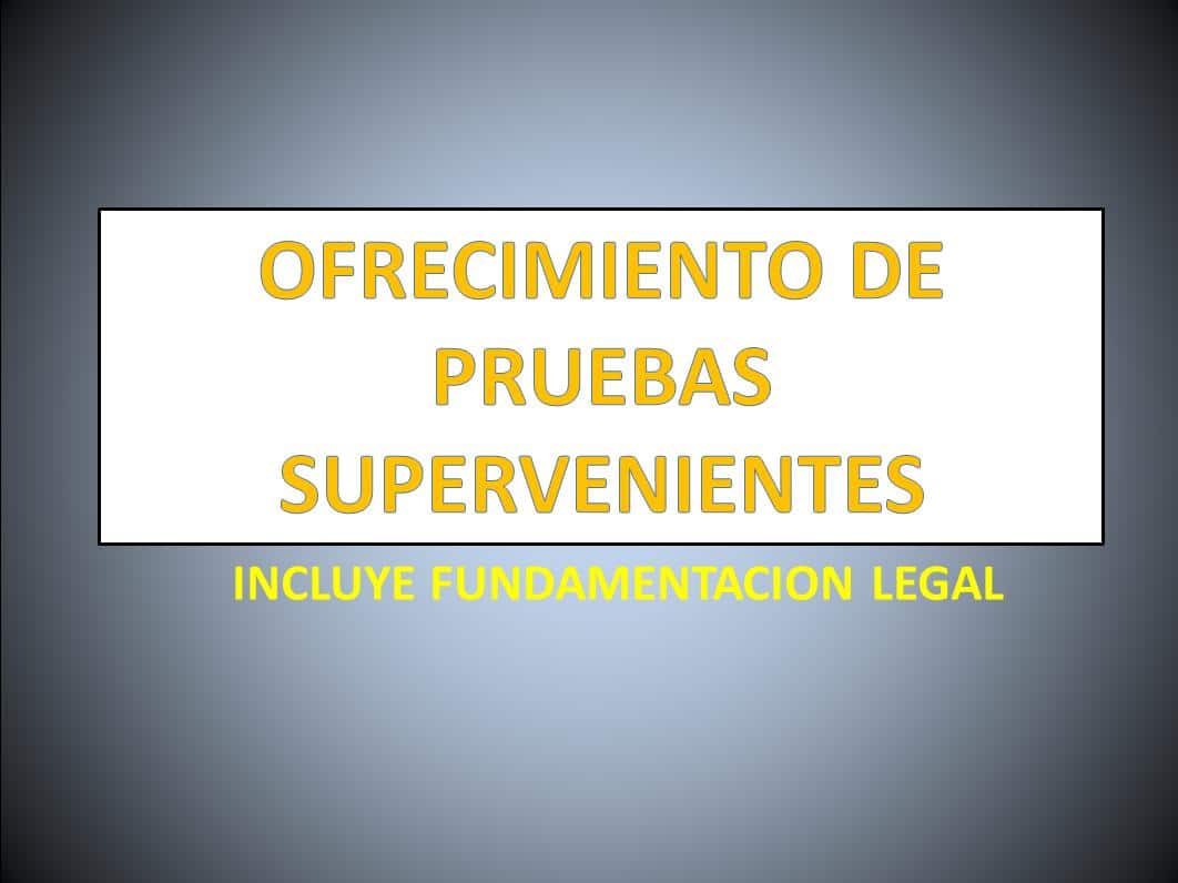 Ofrecimiento De Pruebas Supervenientes Mx