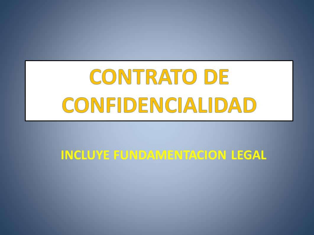 CONTRATO DE CONFIDENCIALIDAD 