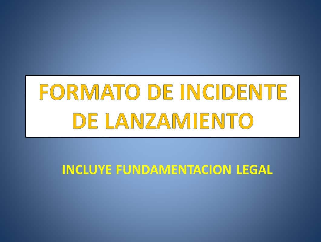 FORMATO DE INCIDENTE DE LANZAMIENTO 