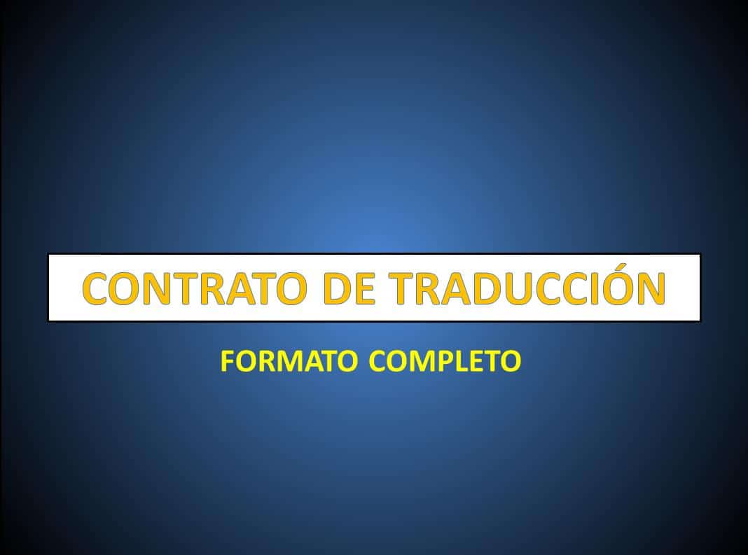 Contrato De TraducciÓn Mx 0158