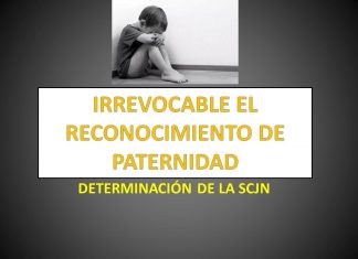 IRREVOCABLE EL RECONOCIMIENTO DE PATERNIDAD