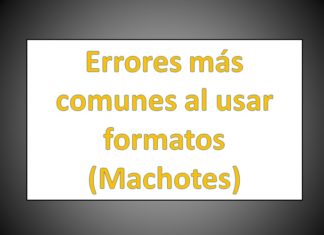 Errores más comunes al usar formatos (Machotes)