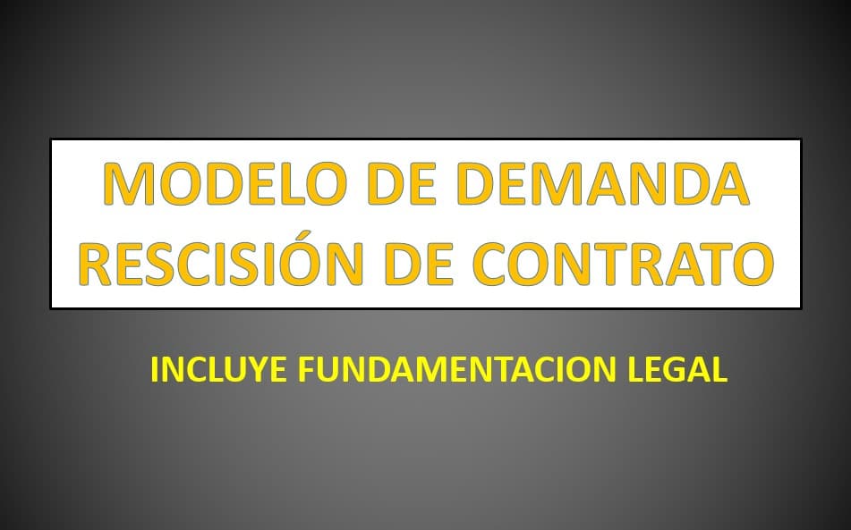 Modelo De Demanda RescisiÓn De Contrato Mx 2583