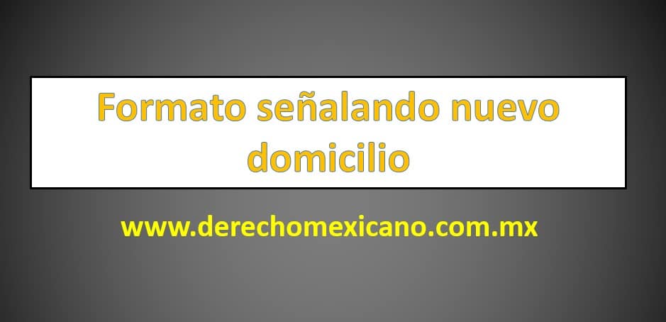 Escrito Para Señalar Domicilio Para Oir Y Recibir Notificaciones