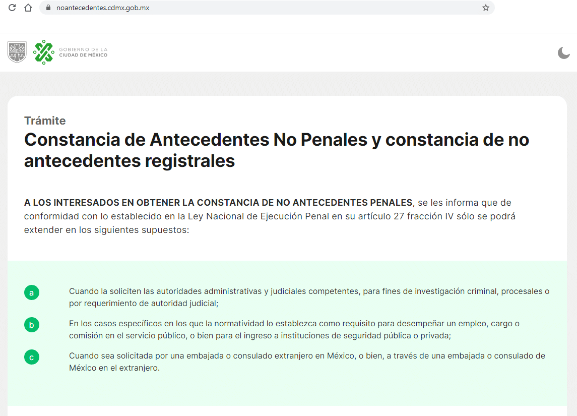 Ejemplo De Constancia De Antecedentes No Penales